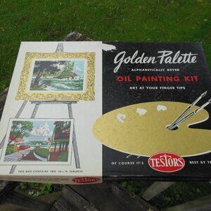paint by letter Golden Palette by Testors Number 305 Seascapes circa 1950s-60s